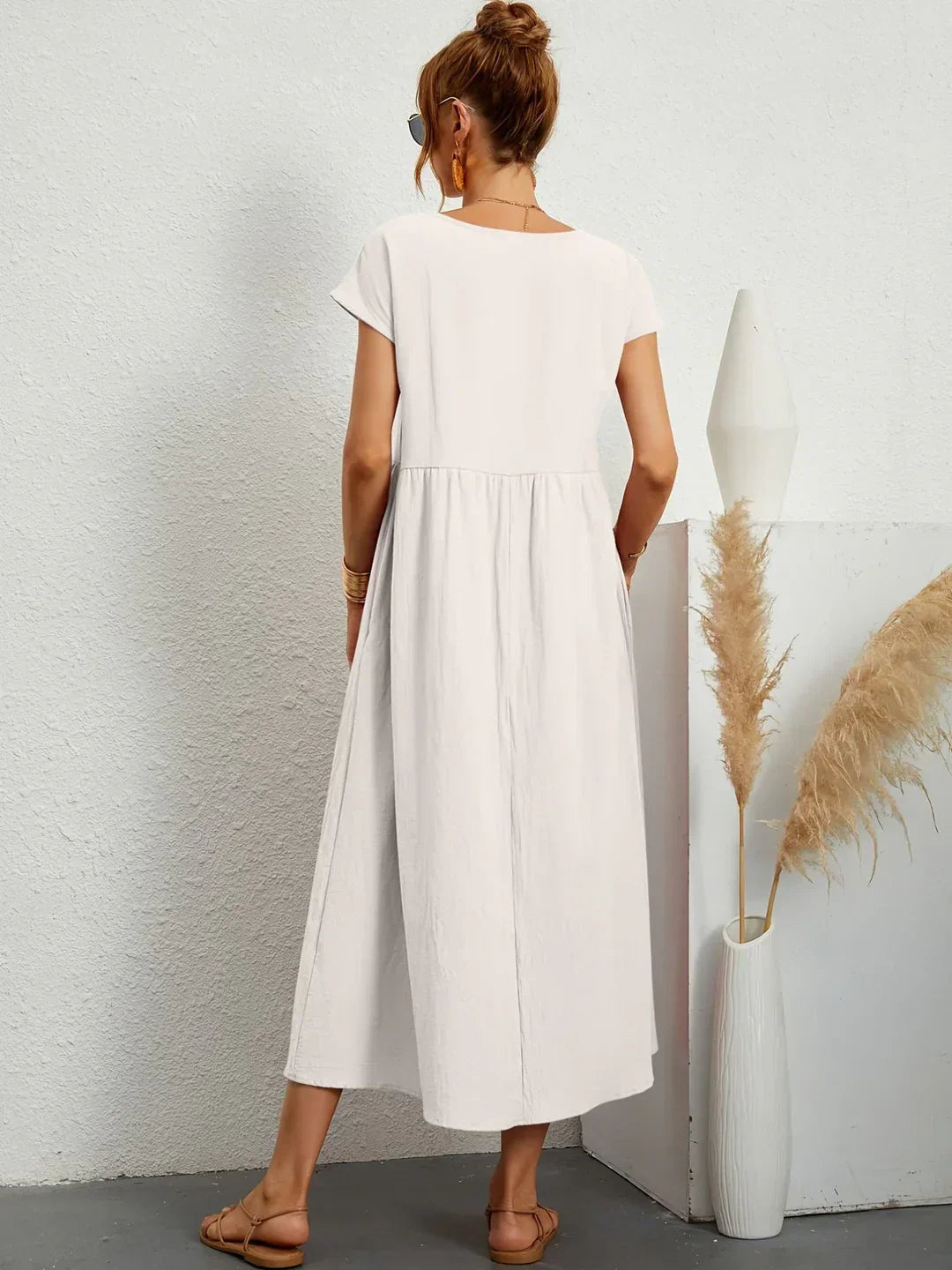 Robin | Light Cotton Dress with Pockets