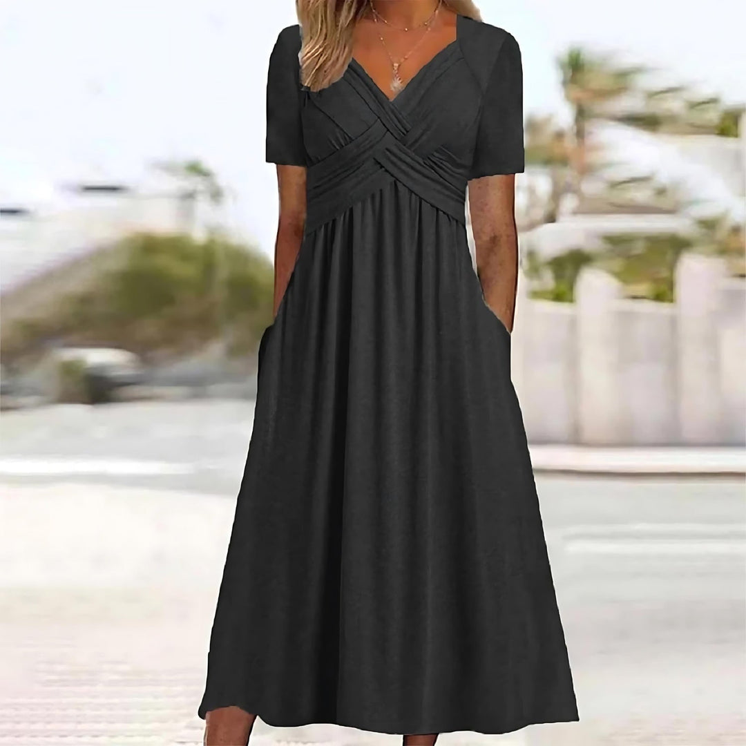 Isadora | Elegant  A - Line Midi Dress