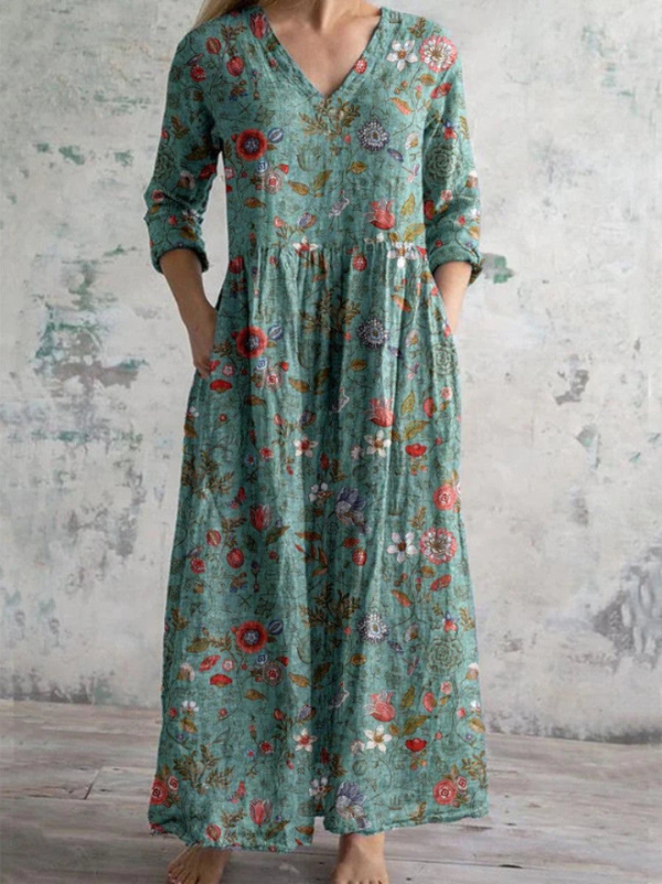 Celestine | Timeless Floral Maxi Dress with Vintage Elegance