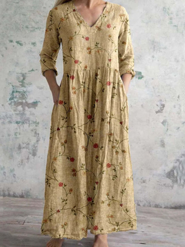 Celestine | Timeless Floral Maxi Dress with Vintage Elegance