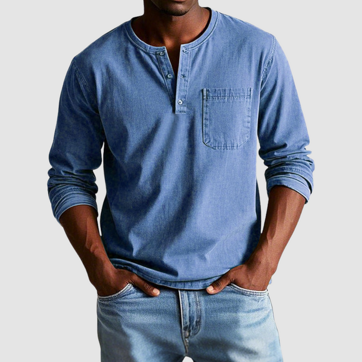 Harrison™ Classic Vintage Henley Top