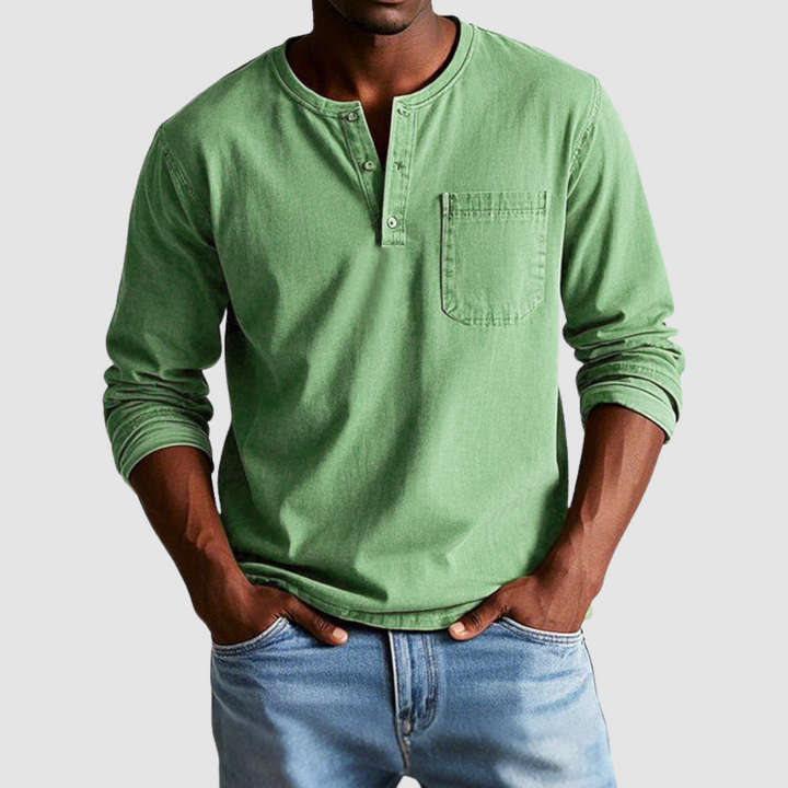 Harrison™ Classic Vintage Henley Top