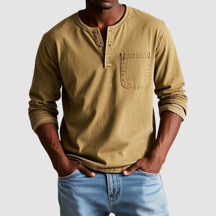 Harrison™ Classic Vintage Henley Top
