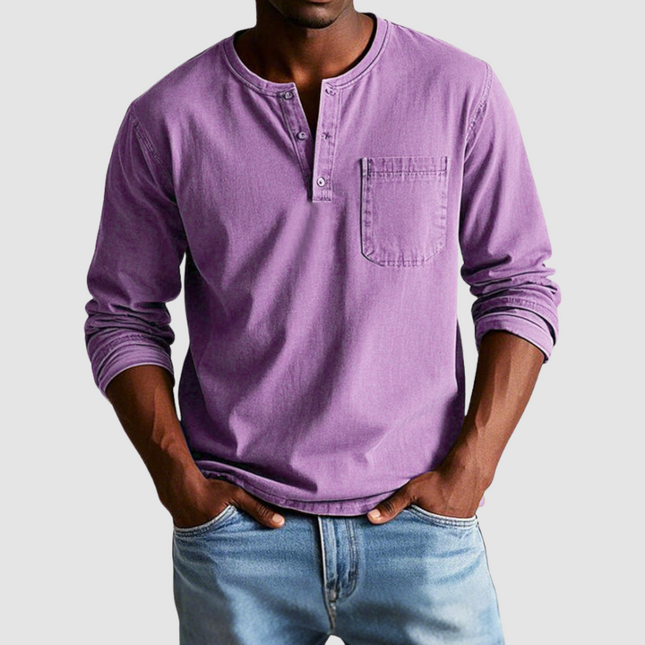Harrison™ Classic Vintage Henley Top