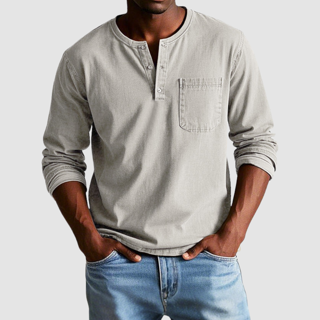 Harrison™ Classic Vintage Henley Top