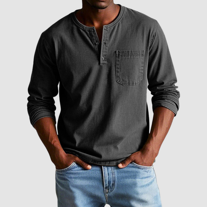 Harrison™ Classic Vintage Henley Top