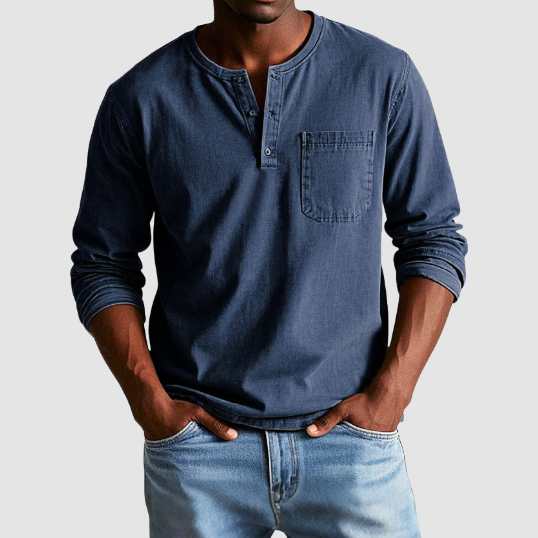 Harrison™ Classic Vintage Henley Top