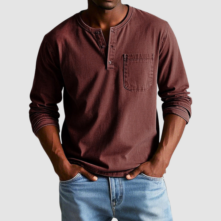 Harrison™ Classic Vintage Henley Top