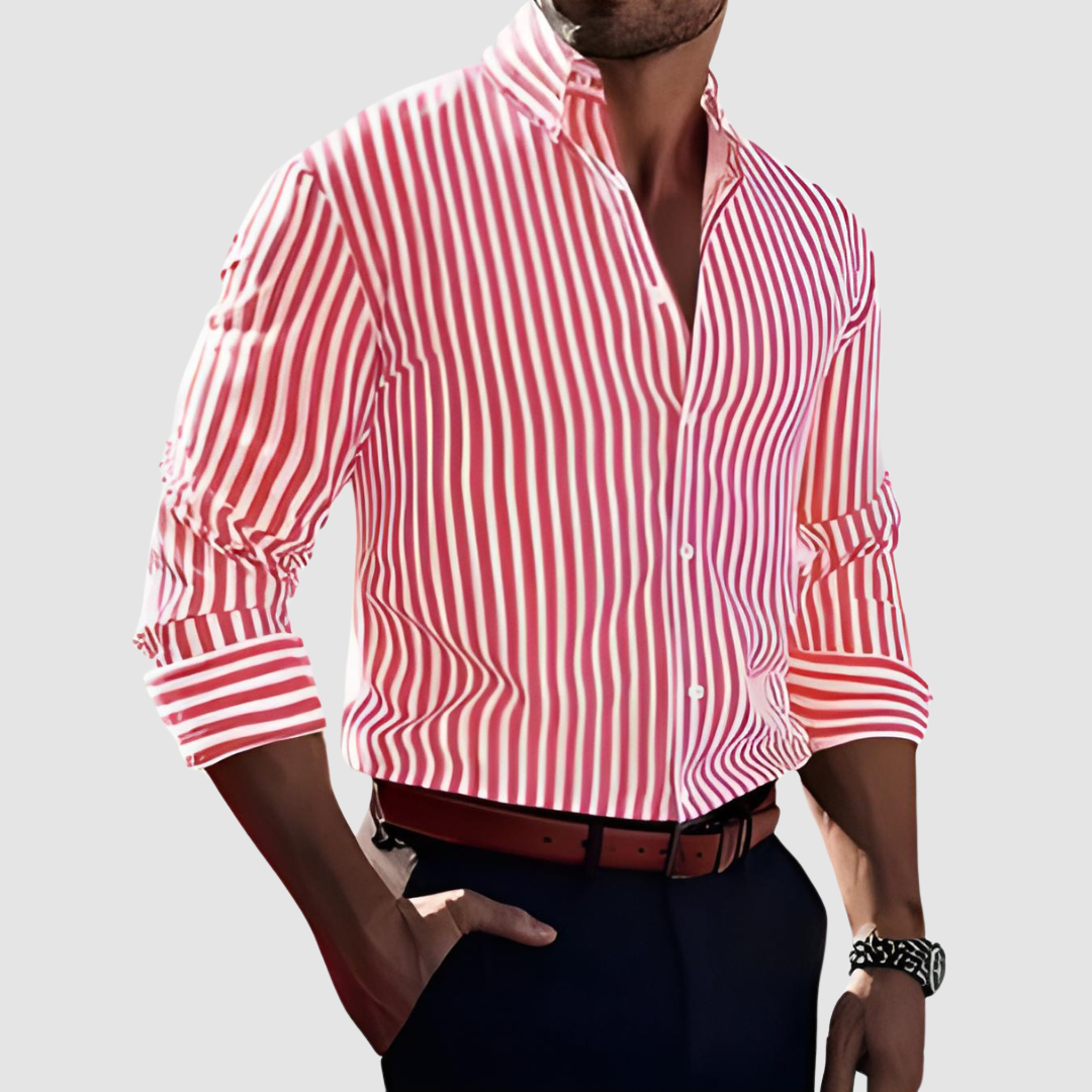 Nate™ Stylish Striped Dress Shirt