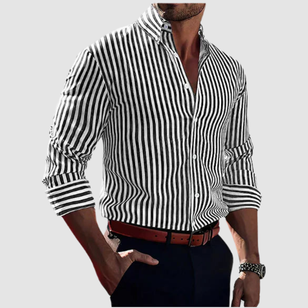 Nate™ Stylish Striped Dress Shirt