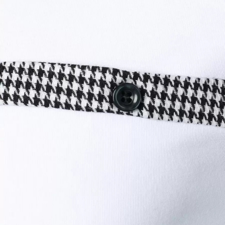 Matteo™ Houndstooth Pattern Polo Shirt