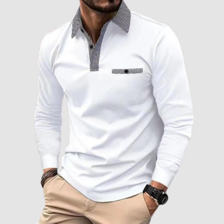 Matteo™ Houndstooth Pattern Polo Shirt