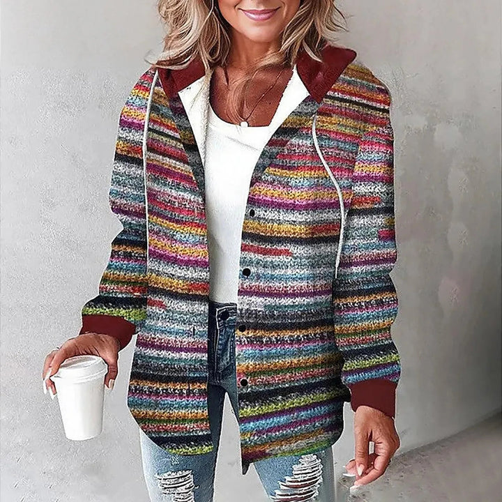 Nora | Comfy Plaid Hooded Coat