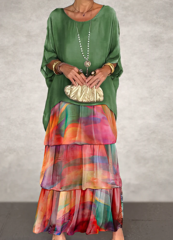 Caroline | Graceful Maxi Dress with Flowing Design