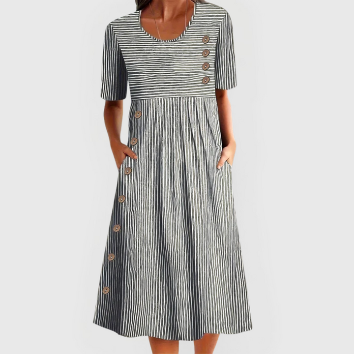 Wanda | Easygoing Striped Midi Dress