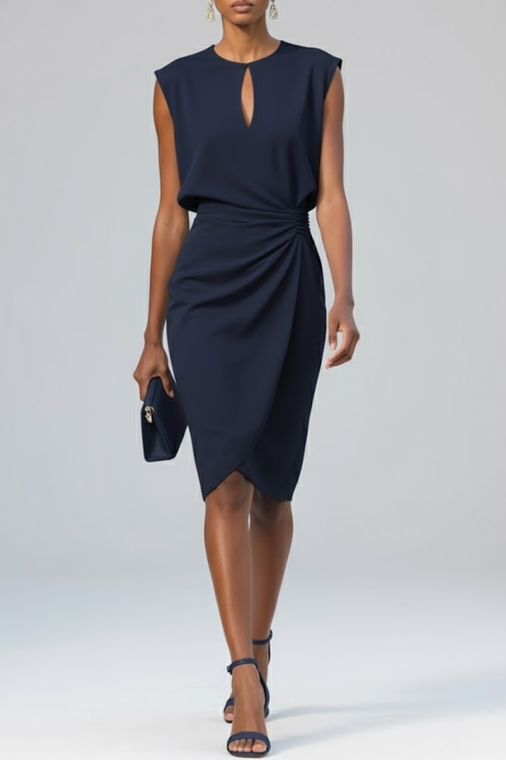 Melina | Midi Dress with a Gathered Waist