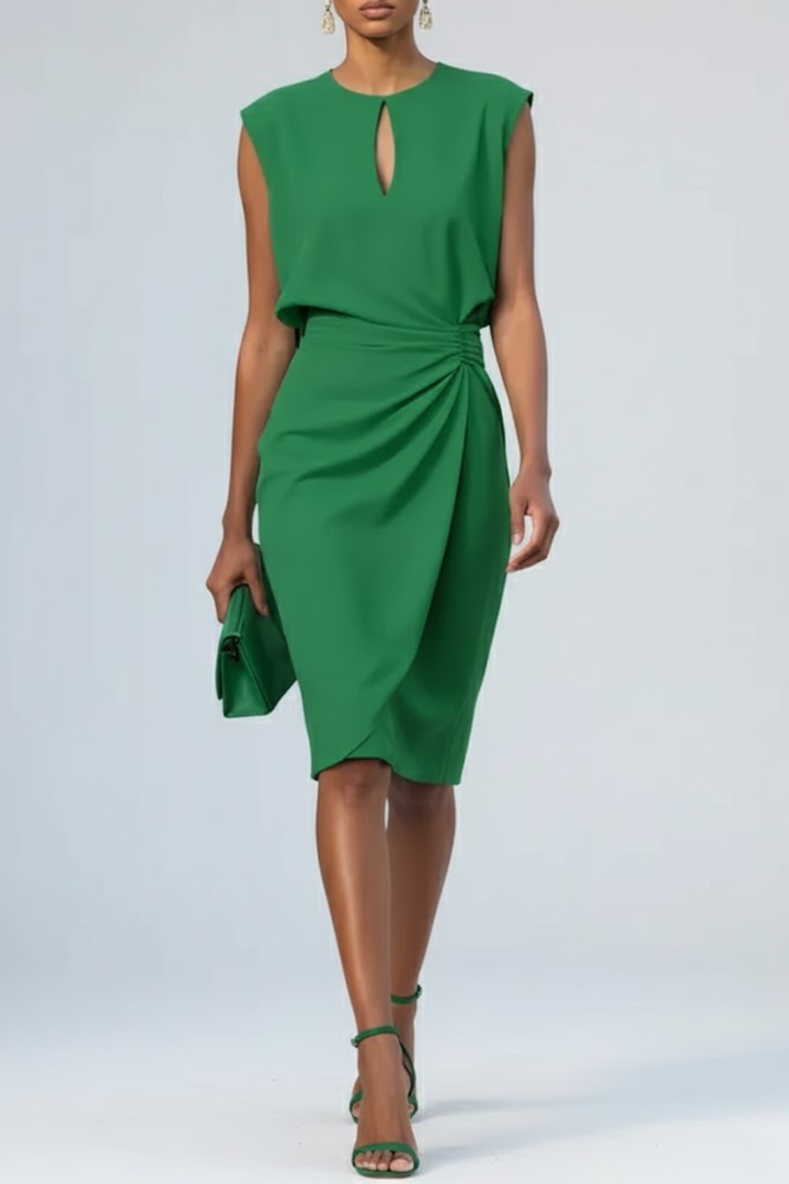Melina | Midi Dress with a Gathered Waist