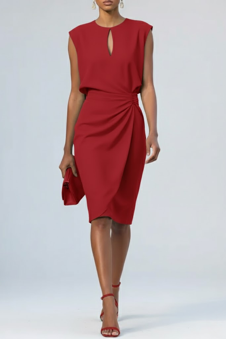 Melina | Midi Dress with a Gathered Waist