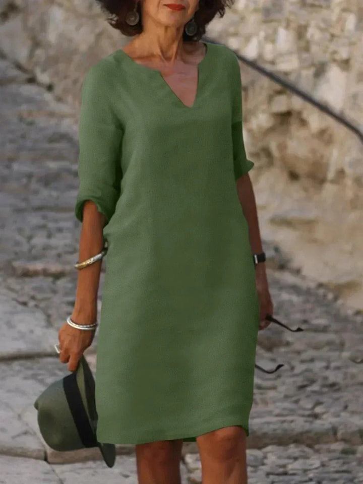 Beth™ | Comfort V-Neck Dress