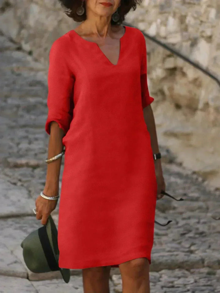 Beth™ | Comfort V-Neck Dress