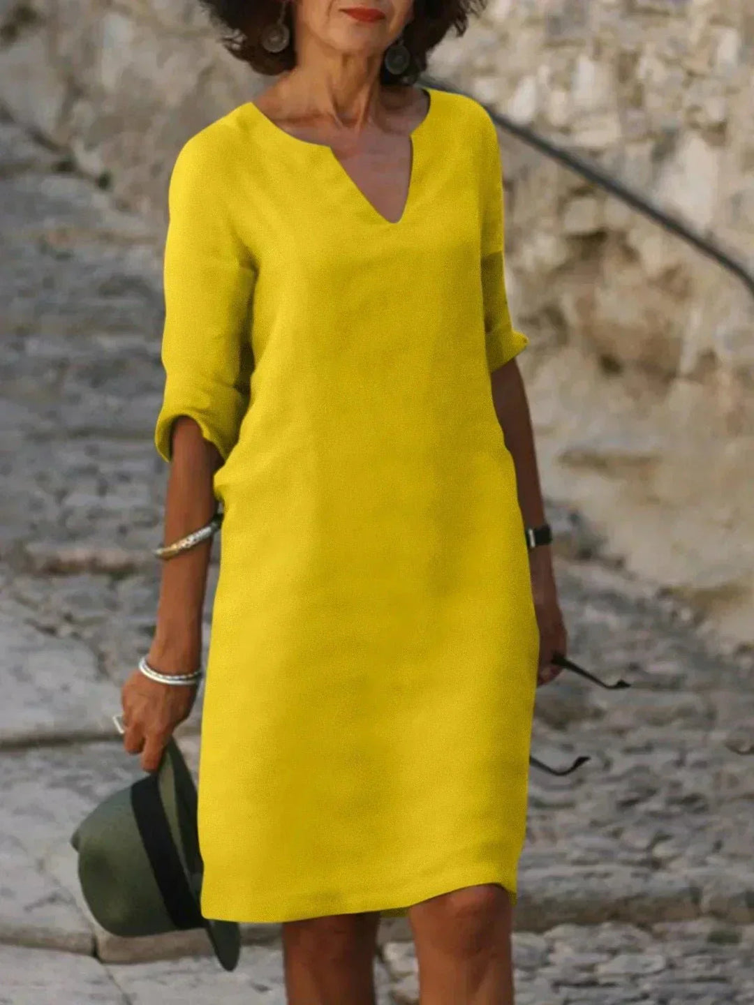 Beth™ | Comfort V-Neck Dress