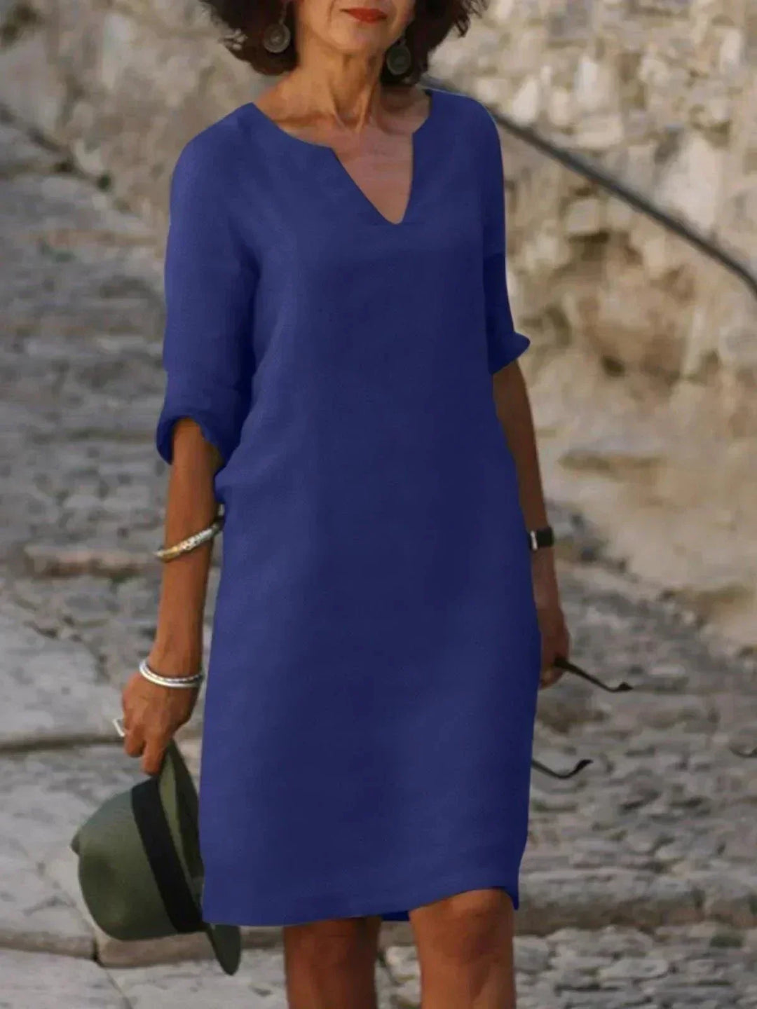 Beth™ | Comfort V-Neck Dress