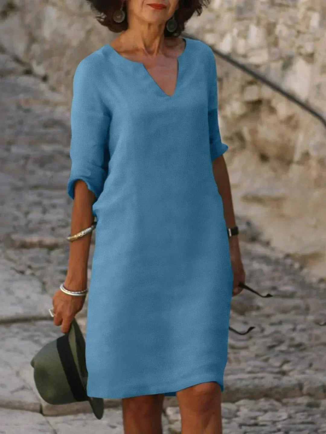 Beth™ | Comfort V-Neck Dress