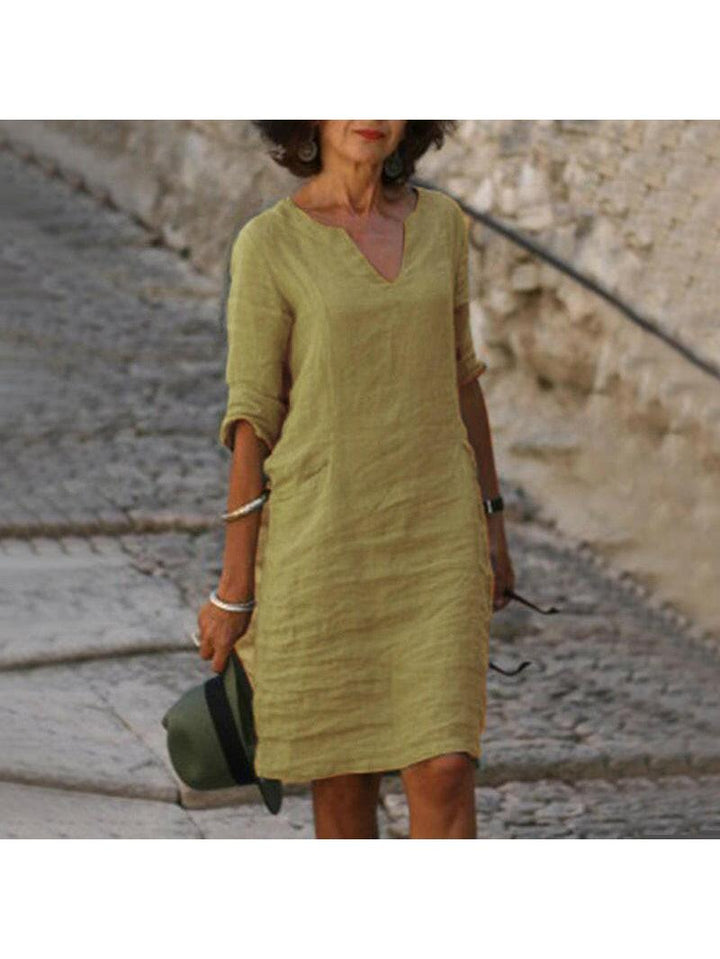 Beth™ | Comfort V-Neck Dress