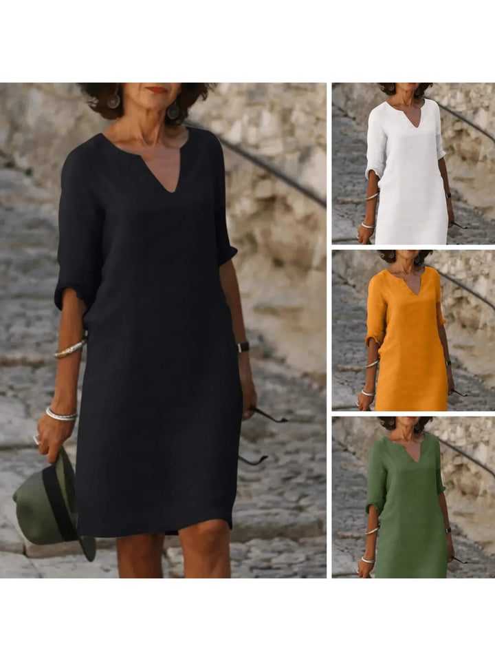 Beth™ | Comfort V-Neck Dress