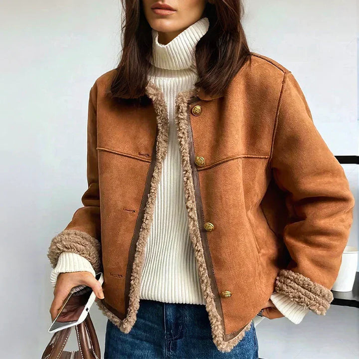 Ella | Stylish Shearling-Lined Winter Coat