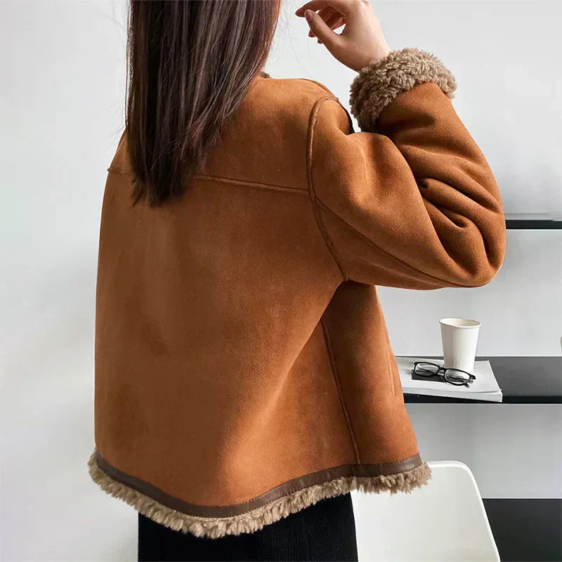 Ella | Stylish Shearling-Lined Winter Coat