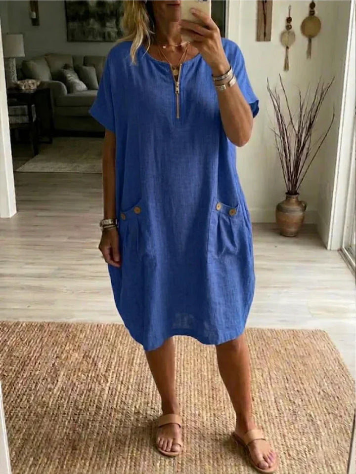 Laarnie | Zip-Front Maxi Dress