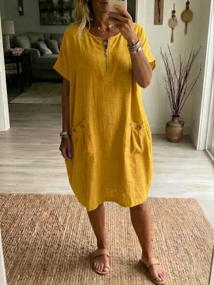 Laarnie | Zip-Front Maxi Dress