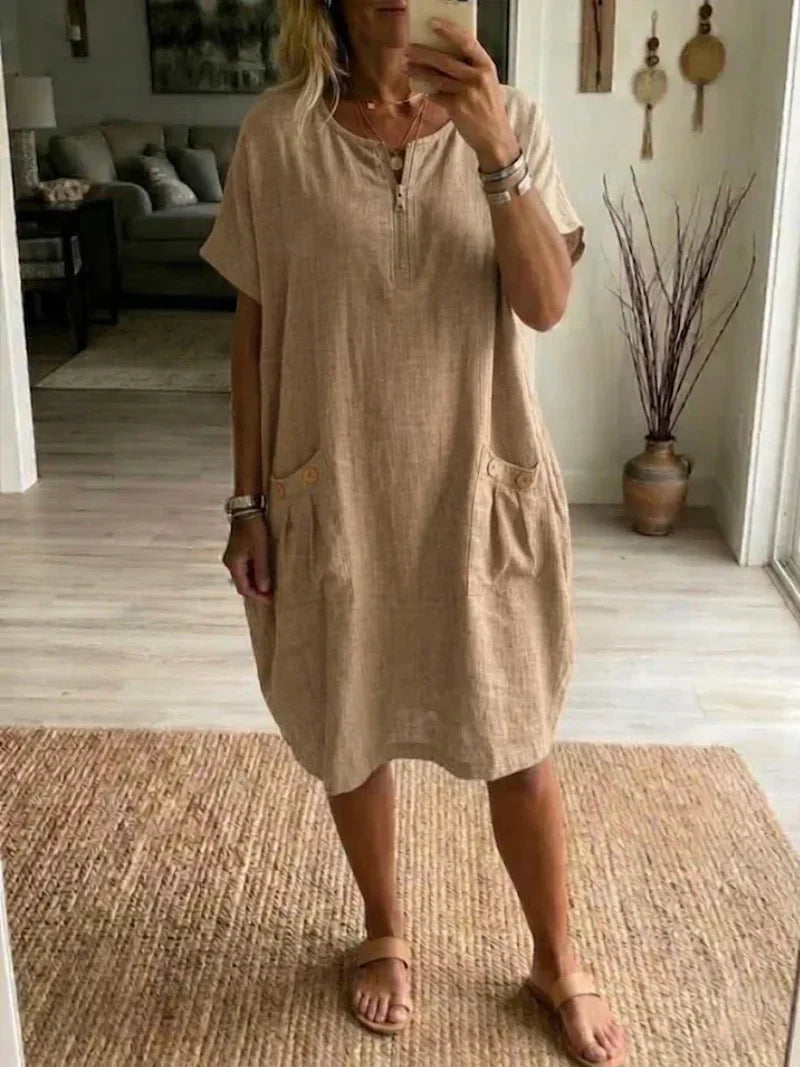 Laarnie | Zip-Front Maxi Dress