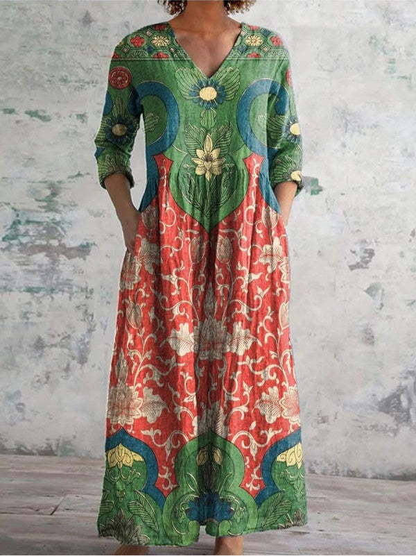 Celestine | Timeless Floral Maxi Dress with Vintage Elegance