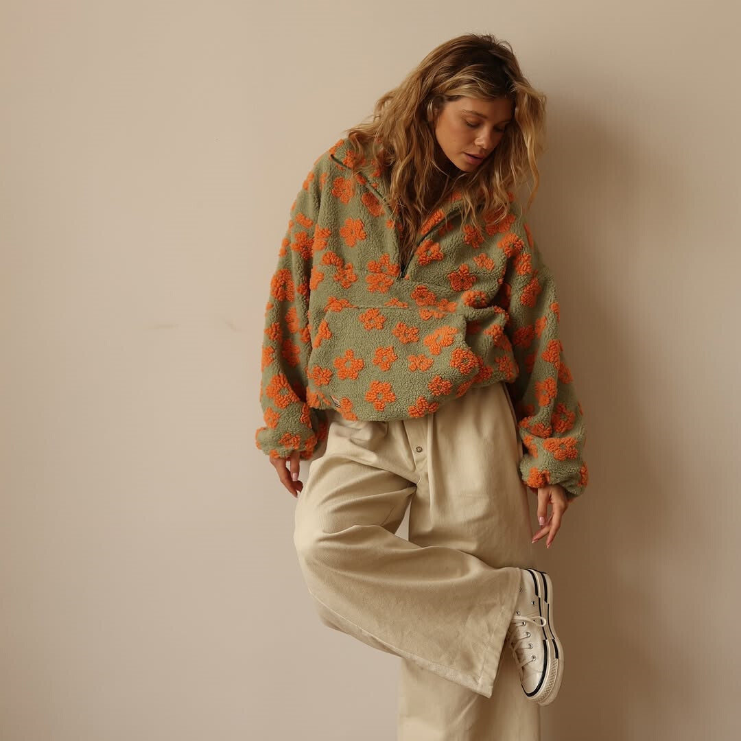 Daisy | Cozy Floral Fleece Jacket