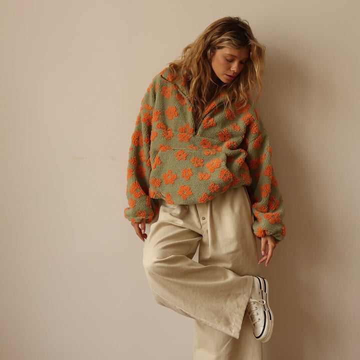 Daisy | Cozy Floral Fleece Jacket