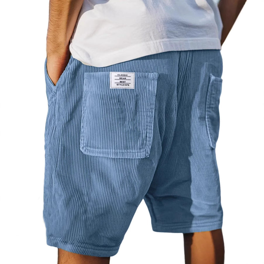 Taylor Short with Ribbed Texture and Patch Pockets