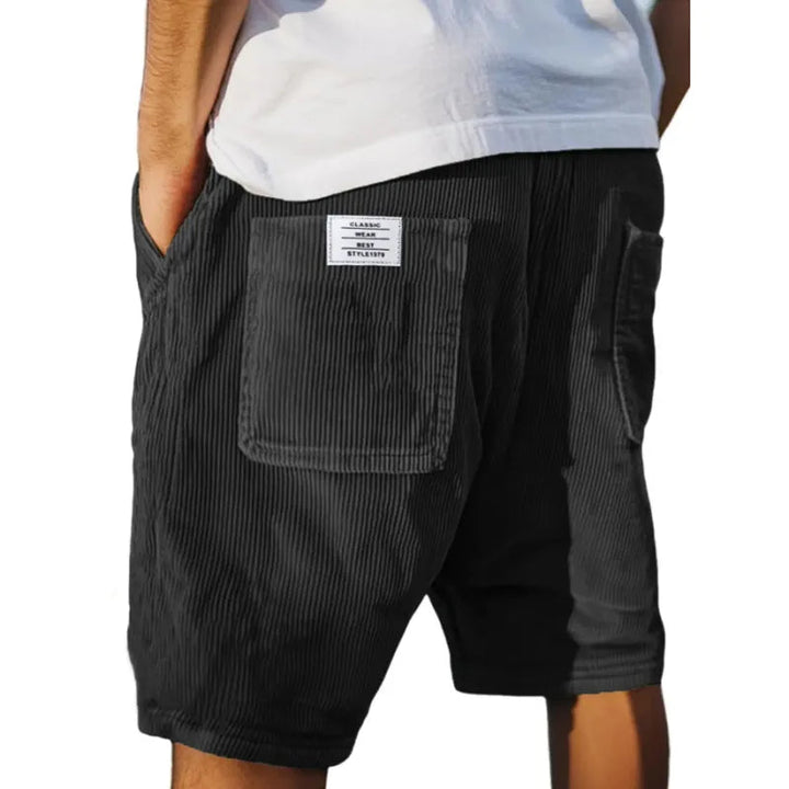 Taylor Short with Ribbed Texture and Patch Pockets