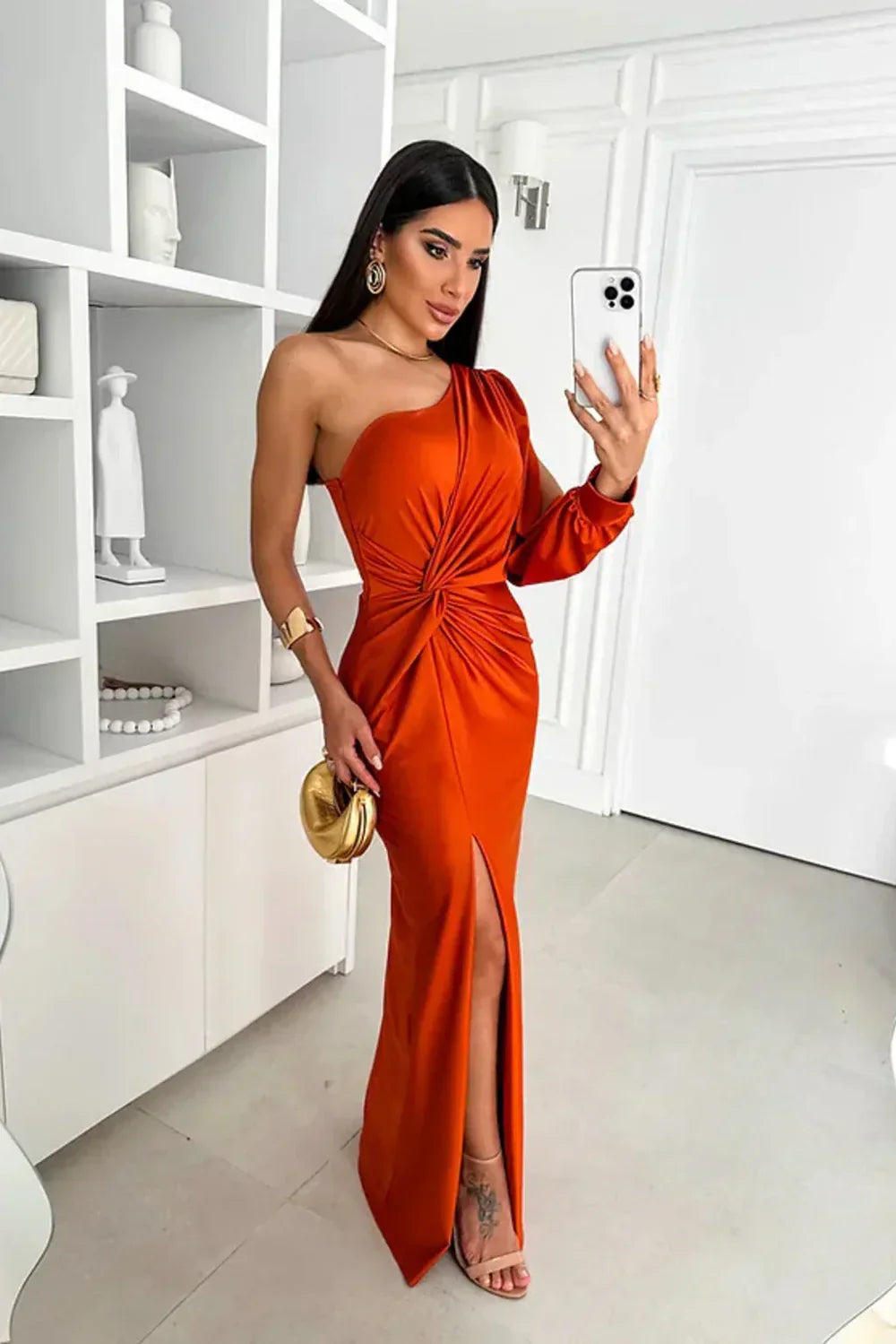 Aria | Chic One-Shoulder Maxi Gown